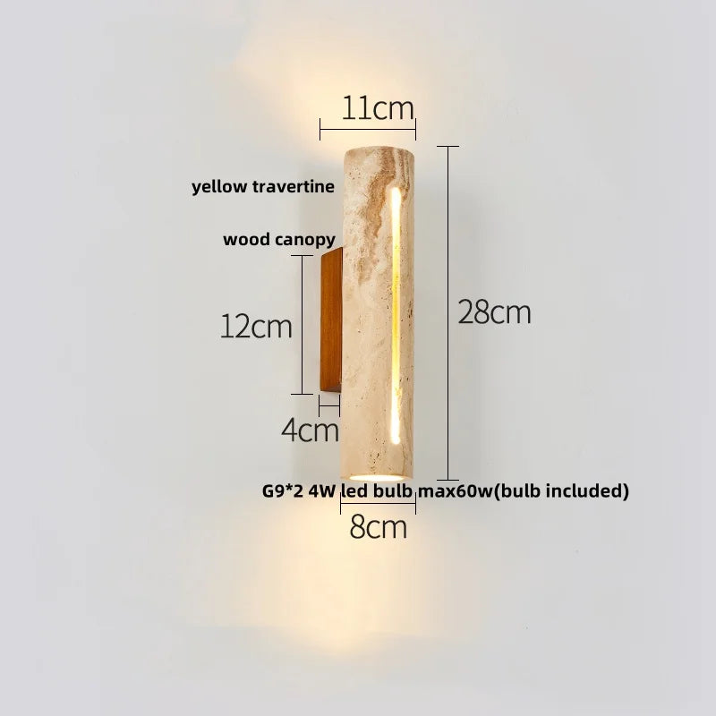 DecorBites™ LED Wall Lights for Dining Room Stair Bedroom Stone Terrazzo Wood - Wabi Sabi Aesthetic
