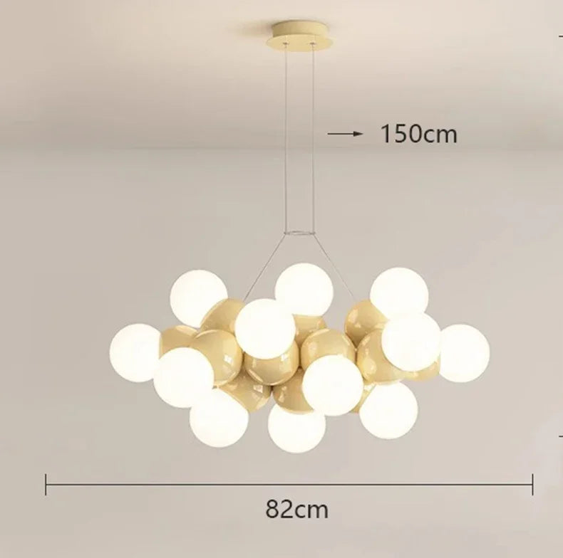 DecorBites™ Elegant Chandelier Ceiling Pendant Light Fixture for Dining Room, Salon & Indoor Lighting