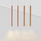 Slim Tube Aluminum Pendant Light in Brushed Nickel