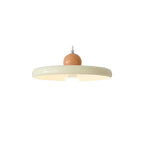 French Cream Flying Saucer Metal Pendant Light