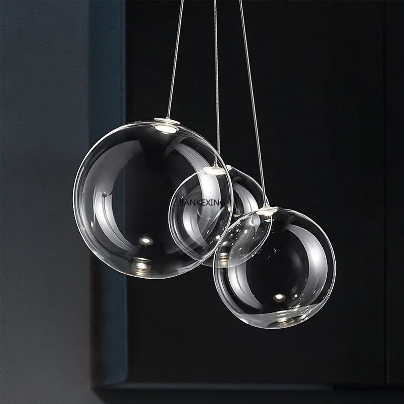 DecorBites™ Glass Bubble LED Pendant Lamp for Restaurant, Bar, and Display Window