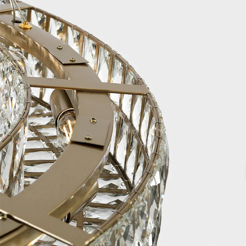 DecorBites™ Crystal Circle Pendant Chandelier - Luxury Lighting for Interior Decoration