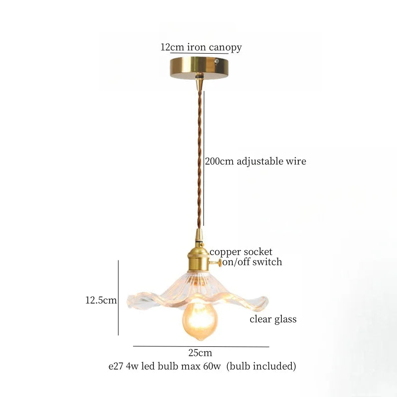 DecorBites™ Cream Glass LED Pendant Lamp - Nordic Minimalist Brass Hanging Light