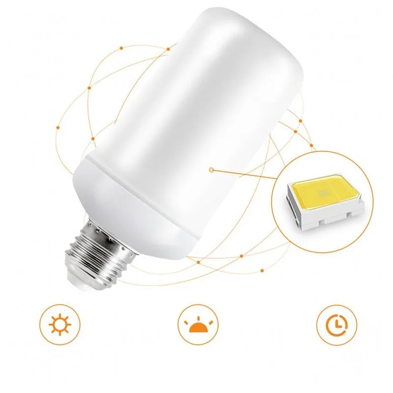 DecorBites™ لمبة لهب LED 4 أوضاع إضاءة بتأثير اللهب للحفلات وديكور الحديقة والمهرجانات وقاعات الكاريوكي