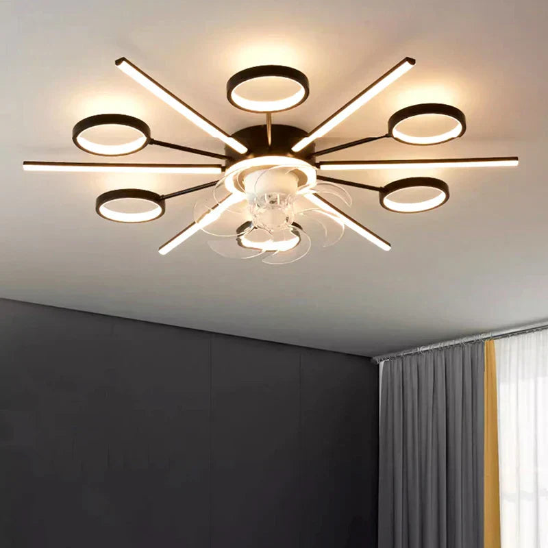 مروحة سقف LED لغرفة نوم الأطفال من DecorBites™ بتصميم بدون شفرات وجهاز تحكم عن بعد