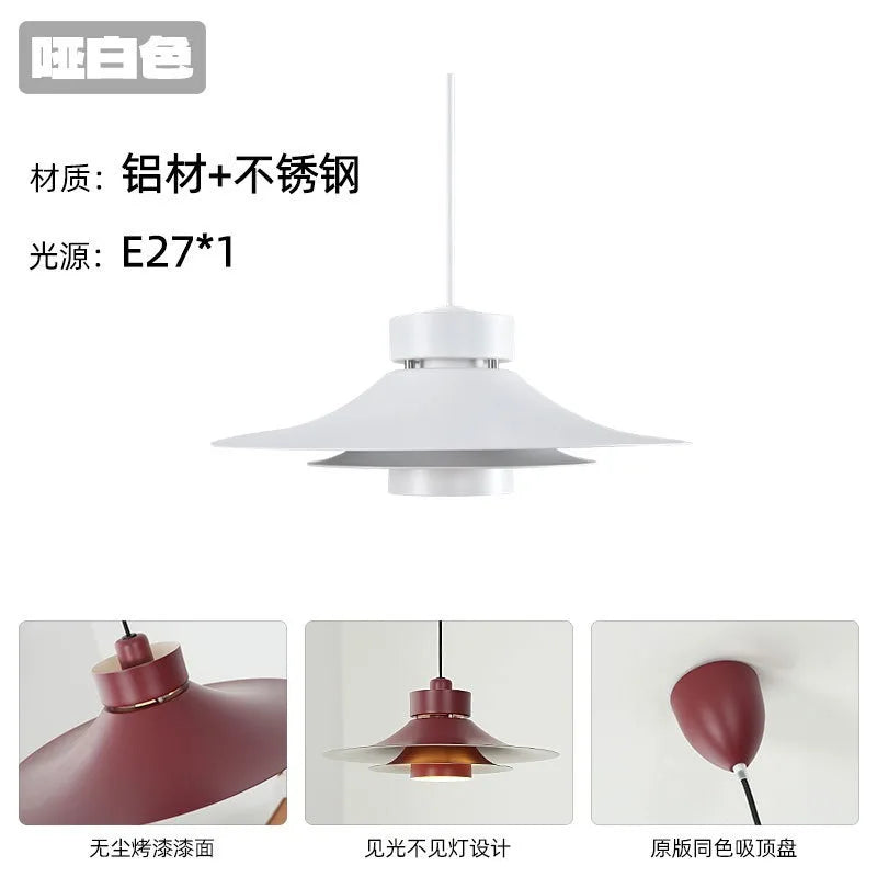 "DecorBites™ Modern Flying Saucer Pendant Light - French Atmosphere Horn Hanging Lamp"