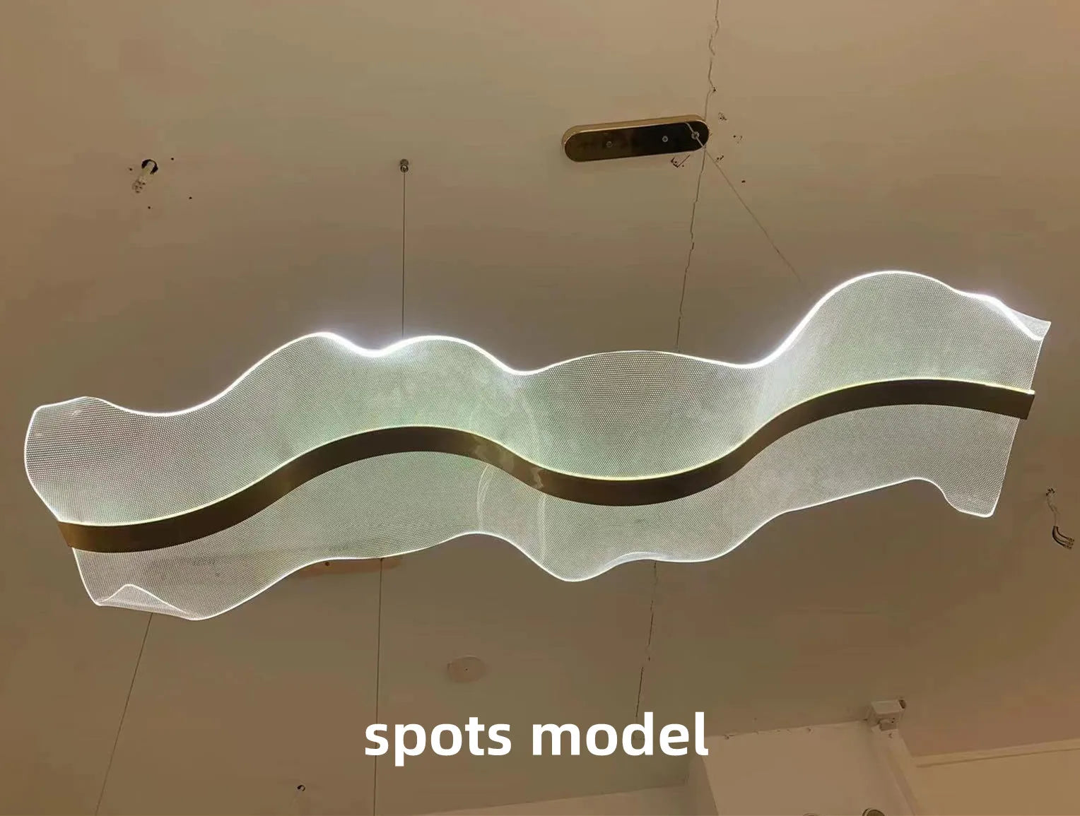 DecorBites™ Acrylic Ribbon LED Pendant Chandelier - Designer Dining Room Hanging Lamp