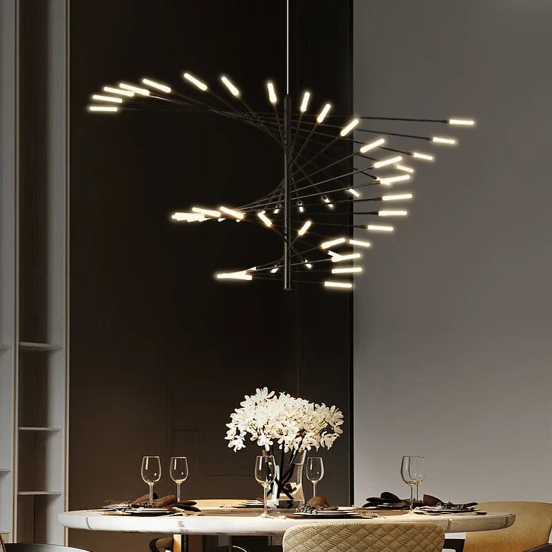 مصباح قلادة سقف الألعاب النارية LED من DecorBites™ - ديكور غرفة فاخر وعصري قابل للتعتيم
