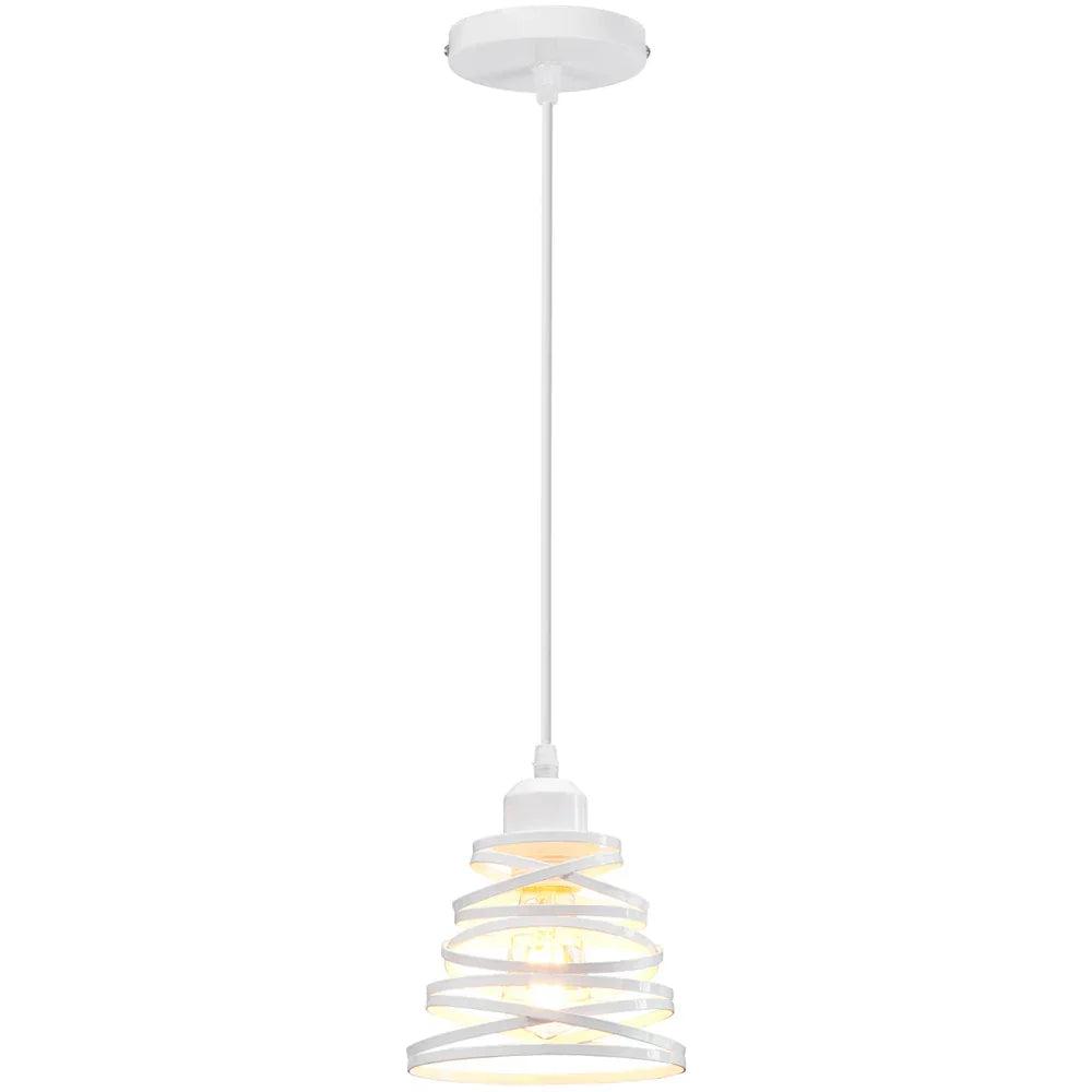 مصباح سقف متدلي DecorBites™ Iron Cage Ring Chandelier للمطبخ وغرفة المعيشة