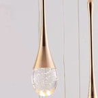Modern Crystal Pendant Light With Adjustable Height