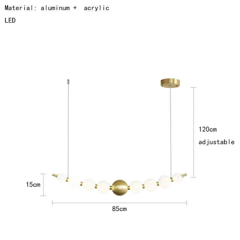 DecorBites™ Acrylic LED Chandelier: Modern Living Room Pendant Lamp