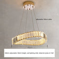 DecorBites™ Irregular Steel & K9 Crystal LED Pendant Chandelier for Foyer, Dimmable Lighting