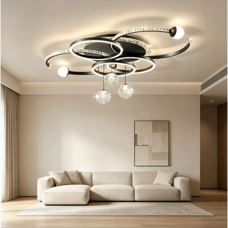 Modern Iron Acrylic Dimmable LED Pendant Light