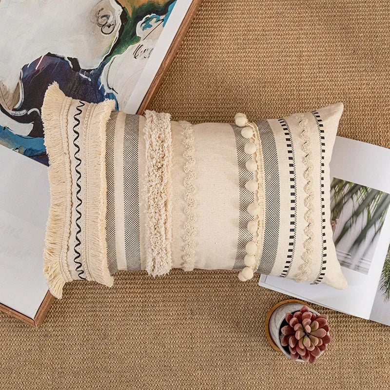 DecorBites™ غطاء وسادة بتصميم شرابات من الدانتيل ومزخرف لكرسي المكتب/الأريكة