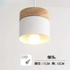 Nordic Macaron Wood & Iron Pendant Light