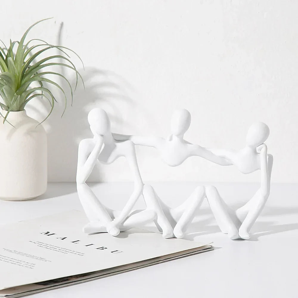 Abstract Friendship Figurine by DecorBites™ - Resin Best Friend Statue for Home Decor