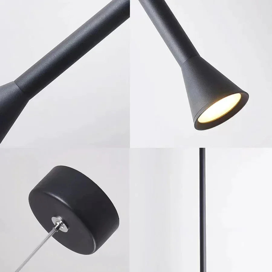 DecorBites™ Horn-Shaped Nordic Pendant Lamp for Modern Living Room and Staircase