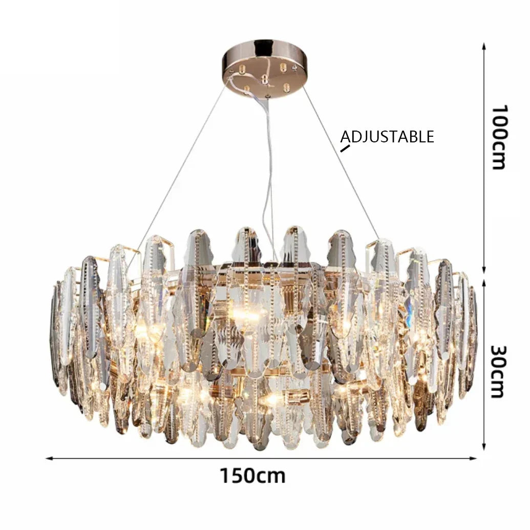Lustre LED Leaf DecorBites™ : Éclairage de décoration moderne pour salon et escalier tournant duplex