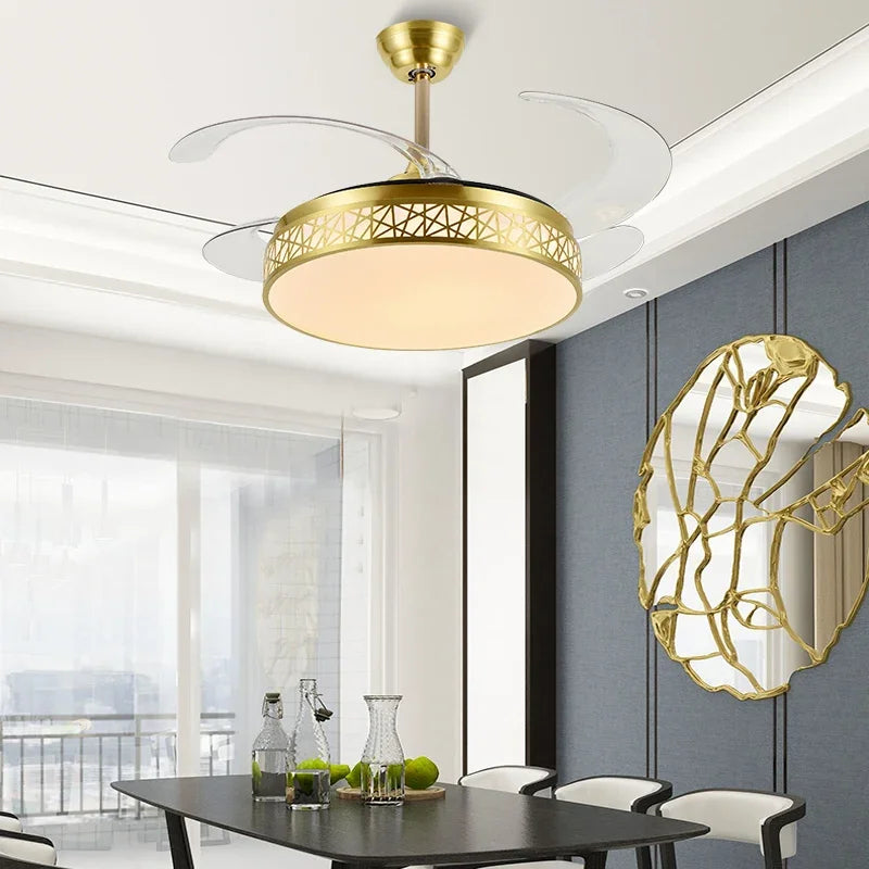 مروحة سقف DecorBites™ مزودة بمصابيح LED وجهاز تحكم عن بعد، أغطية مراوح مصنع بالجملة