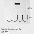 ثريا LED من DecorBites™: إضاءة معلقة من الألومنيوم الأسود والذهبي، مصباح لغرفة المعيشة وغرفة الطعام وغرفة النوم