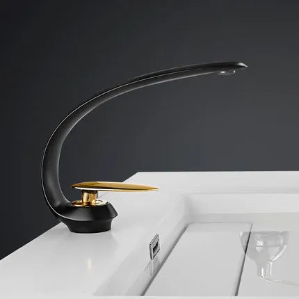 DecorBites™ Basin Faucet: Rose Gold/Black/Gold Bathroom Sink Mixer Tap made of Brass