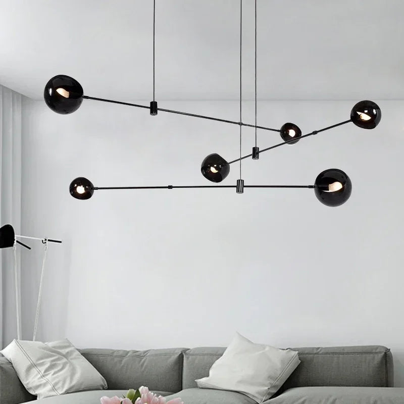 ثريا LED ديكور بايتس™: إضاءة معلقة عصرية بتصميم أنيق لغرفة المعيشة، غرفة الطعام، والمطبخ.