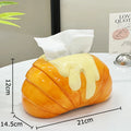 DecorBites™ Croissant Ceramic Tissue Box: Charming Table Decoration for Coffee Table and Bedside