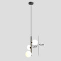 DecorBites™ Glass Ball LED Pendant Light Brass Black Modern Decor Fixture