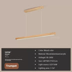 Nordic Linear Wood LED Pendant Light
