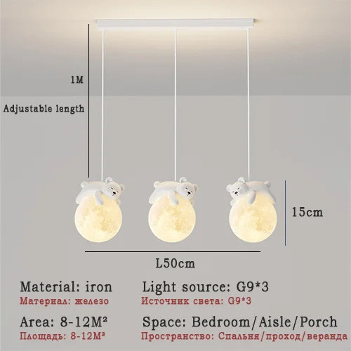 DecorBites™ LED Rabbit Chandelier Pendant Light for Home Decoration Living Room Bedroom
