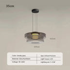 Nordic Glass Pendant Light in Green or Gray