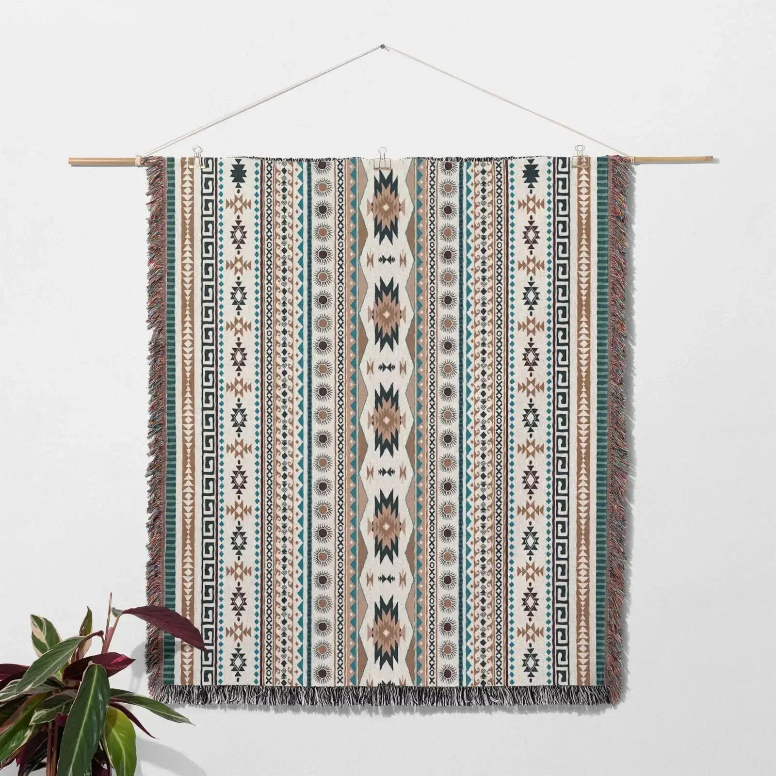 DecorBites™ Cozy Nordic Camping Blanket and Sofa Cover – Boho Outdoor Line Blanket for Home and Hotel Decor
