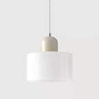 Vintage Stained Glass Mini Pendant Light in Pink Green White