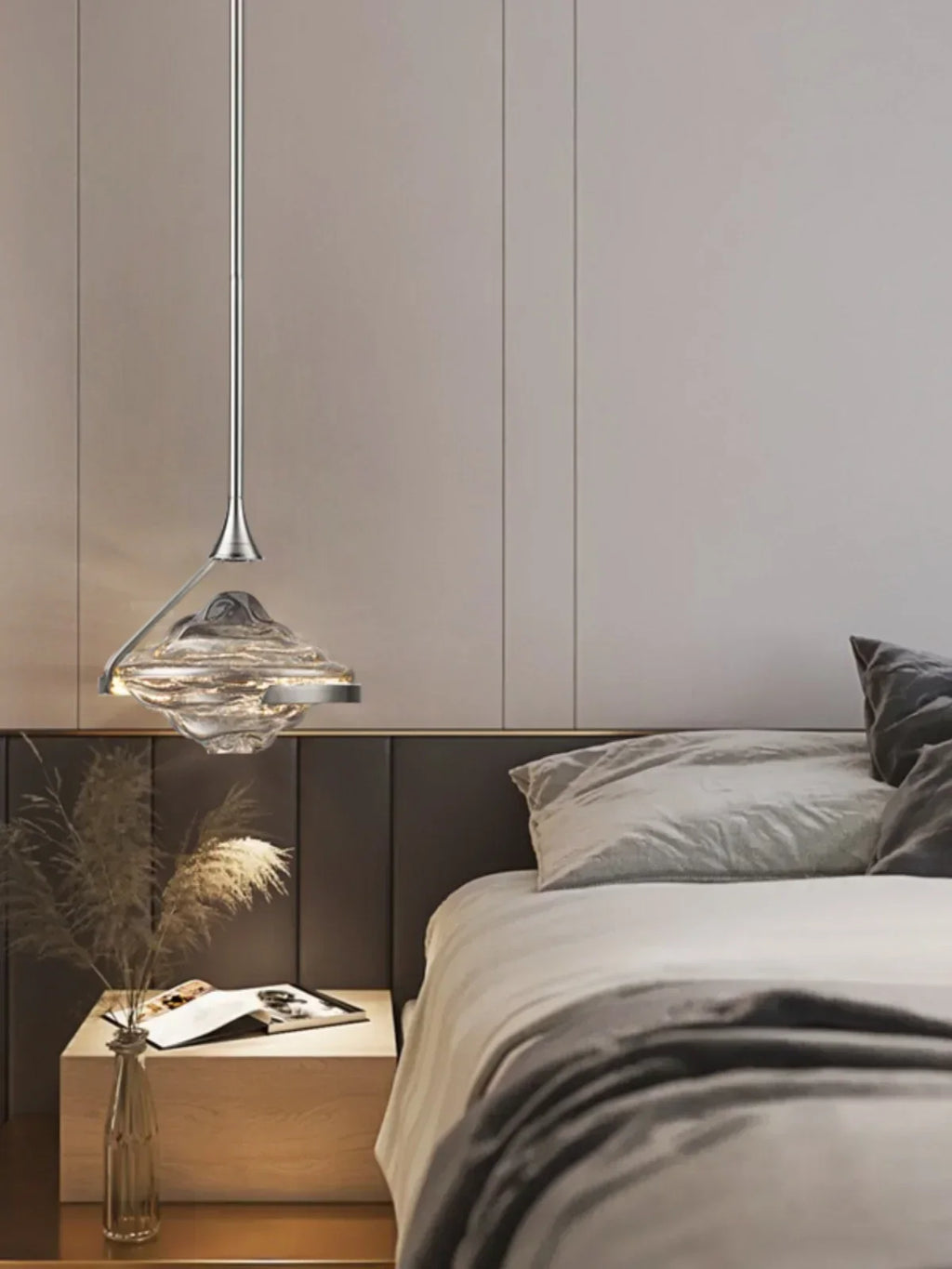 DecorBites™ Gold LED Pendant Lamp: Modern Luxury Style for Bedroom, Living Room, Dining Room