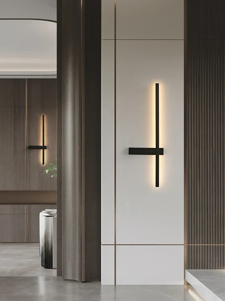DecorBites™ LED Wall Lamp, Modern Minimalist Design, Aluminum, Indoor Lighting, Gold/Black, AC85-260V