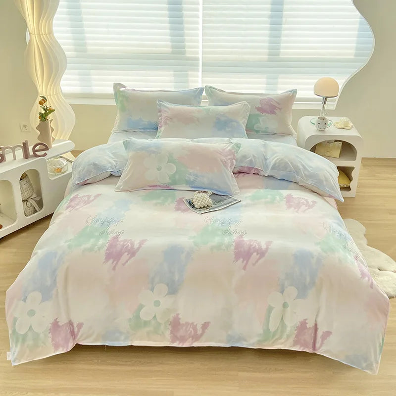 DecorBites™ Cute Pattern Duvet Cover | Super Soft Comforter Cover for Single/Double Bed