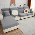 DecorBites™ Jacquard L Sofa Seat Cover Protector: Stretchable, Washable, Thick Slipcovers