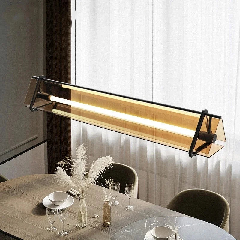 DecorBites™ Amber LED Pendant Lamp Modern Glass Dining Table Kitchen Fixture