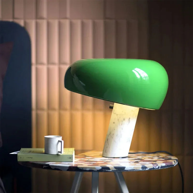 DecorBites™ Designer Mushroom Lamp: Nordic Marble Table Lamp for Villa Study Room Indoor Lighting