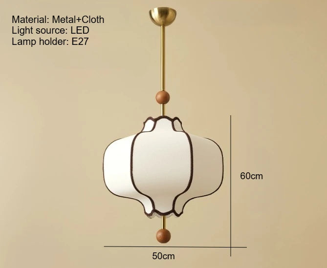 Japanese-Inspired Fabric Globe Pendant Light