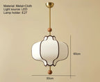 Japanese-Inspired Fabric Globe Pendant Light