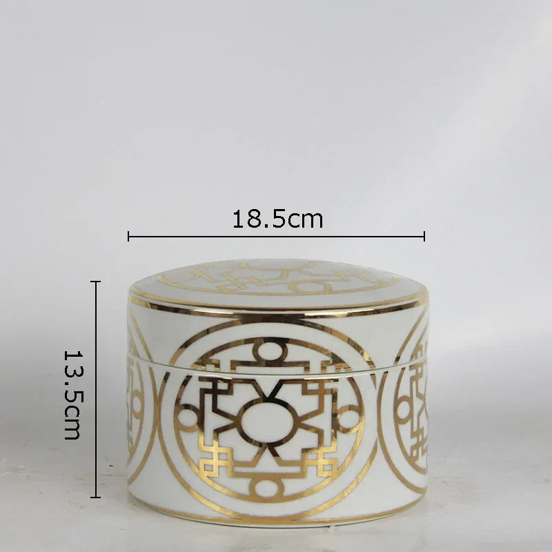 Ensemble de pots de rangement géométriques dorés DecorBites™