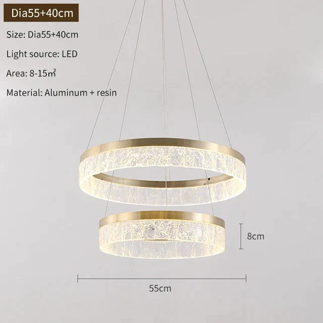 ثريات DecorBites™ الذهبية بتقنية LED لديكور أنيق للمنازل والفنادق