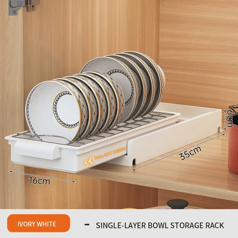 DecorBites™ 2 Tier Sliding Drawer Organizer for Kitchen & Bathroom Cabinet