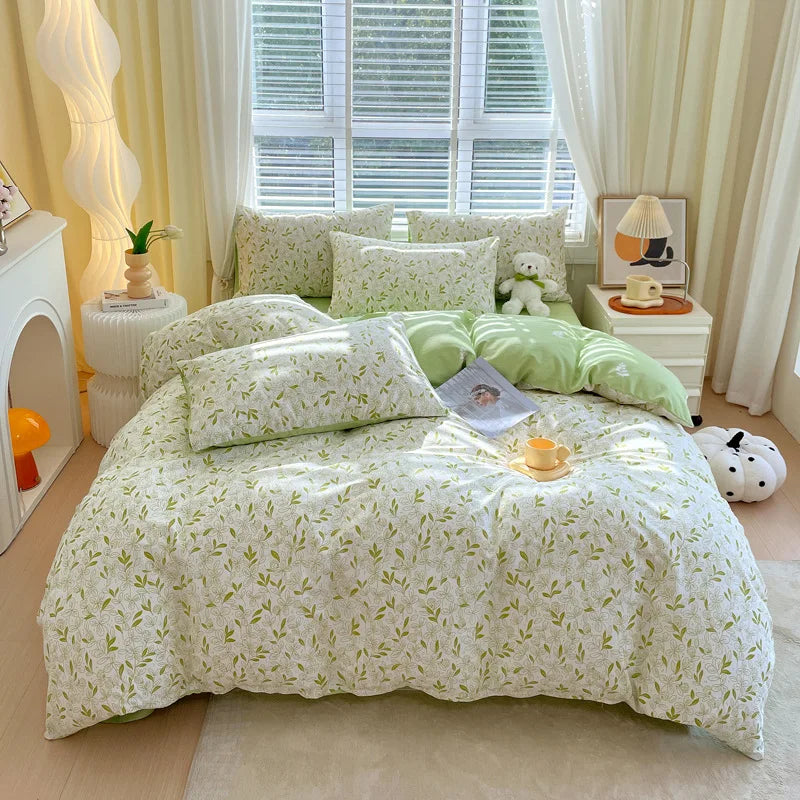 DecorBites™ Cotton Single Duvet Cover - Skin Friendly Quilt Cover for Single King Bed