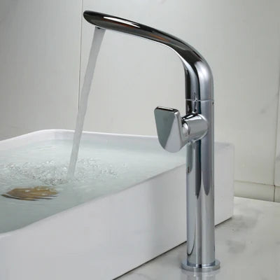 DecorBites™ Brushed Gold Basin Faucet - Brass Single Handle Bathroom Mixer Tap