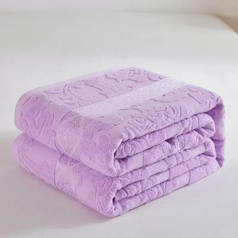 DecorBites™ Cotton Jacquard Towel Blanket for Adult Summer Air Conditioning, Sofa Cover