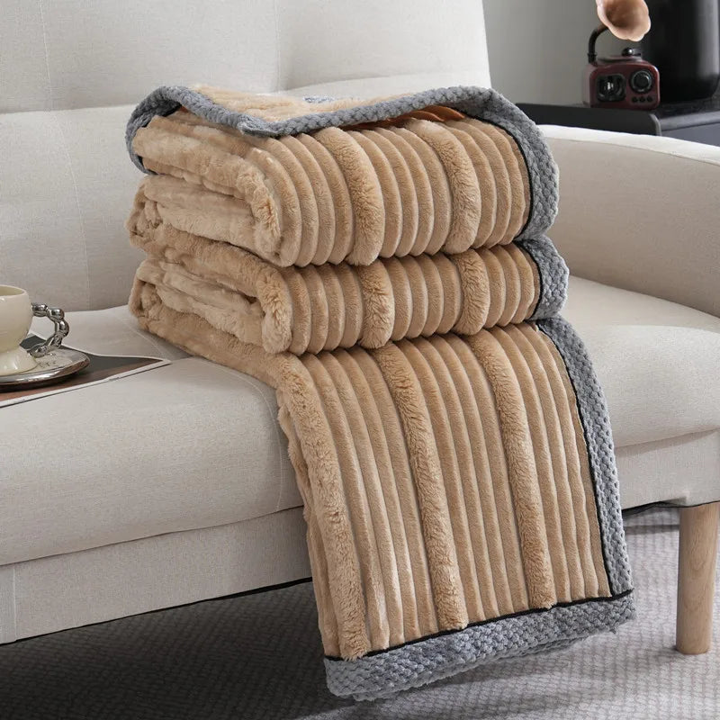 DecorBites™ Light Luxury Sofa Blanket for Autumn/Winter, Cozy Office and Bedroom Blanket