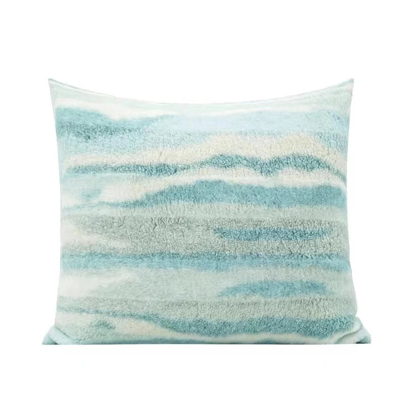 DecorBites™ Galaxy Inspired Jupiter Nebula Square Cushion Covers in Coffee Blue Gradient