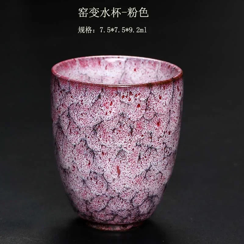 طقم أكواب شاي سيراميك يابانية متغيرة الألوان سعة 250 مل من DecorBites™